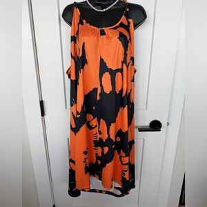 CURVY GIRL PLUS SIZE SUMMER-VACATION DRESS size 4X - vibrant pattern sleeveless